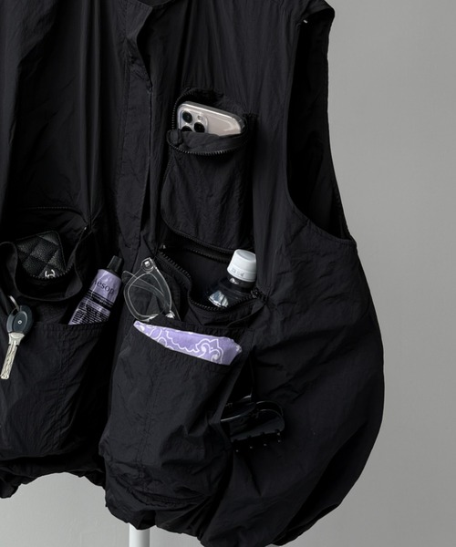 wee9s(ウィークス)の「9pockets buddy egg vest / 9ポケットバディエッグベスト(ベスト・レディース・ブラック/ホワイト・FREE)」の9枚目の写真