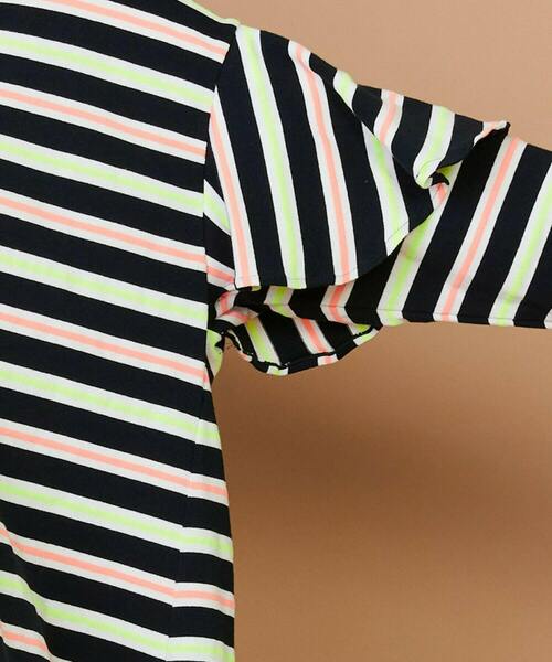 FRAPBOIS(フラボア)の「サーフェスボーダー カットソー(Tシャツ/カットソー・レディース・ブラック/グレイッシュベージュ・1)」の6枚目の写真