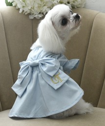 One Octave（ワンオクターヴ）の「One Octave/ビッグリボンギャザーシャツワンピ（ペットウェア）」