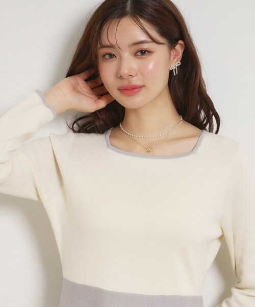 couture brooch(クチュールブローチ)の「レイヤードパール調ネックレス(ネックレス・レディース・ゴールド・00)」の6枚目の写真