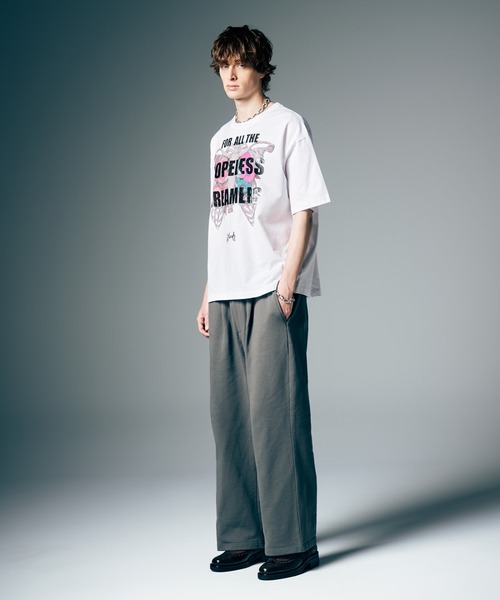 glamb（グラム）の「Baggy Sweat Slacks / バギースウェットスラックス（スラックス・メンズ・ブラック/ホワイト/グレー・S/M/L）」の5枚目の写真