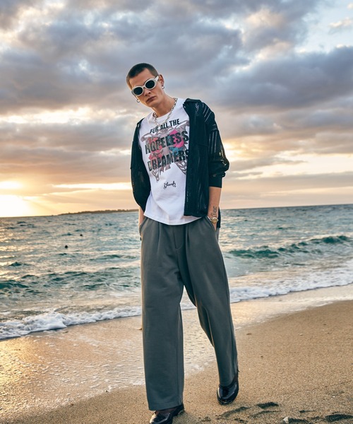 glamb（グラム）の「Baggy Sweat Slacks / バギースウェットスラックス（スラックス・メンズ・ブラック/ホワイト/グレー・S/M/L）」の10枚目の写真