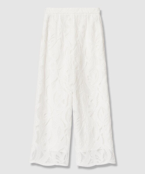 ANAYI（アナイ）の「【セットアップ対応商品】リーフコード刺繍ワイドパンツ（その他パンツ・レディース・ピンク/ホワイト/ブラック・38/36）」の4枚目の写真