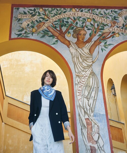 ANAYI（アナイ）の「【セットアップ対応商品】リーフコード刺繍ワイドパンツ（その他パンツ・レディース・ピンク/ホワイト/ブラック・38/36）」の8枚目の写真