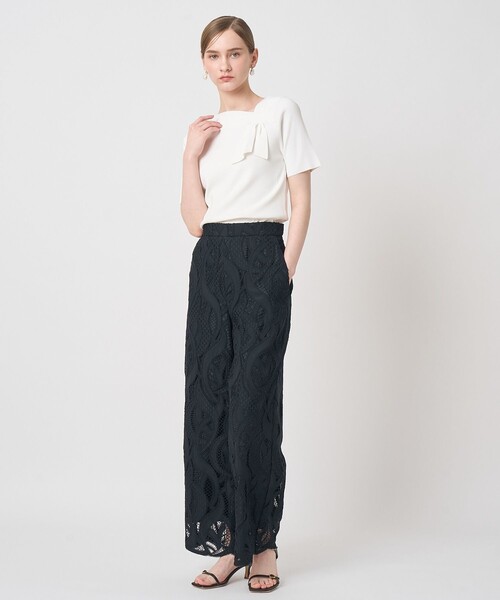 ANAYI（アナイ）の「リーフコード刺繍ワイドパンツ〈セットアップ対応商品〉（その他パンツ・レディース・ピンク/ホワイト/ブラック・38/36）」の20枚目の写真