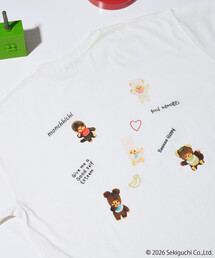 限定展開 モンチッチ 刺繍×プリント 散らばし Tシャツ
