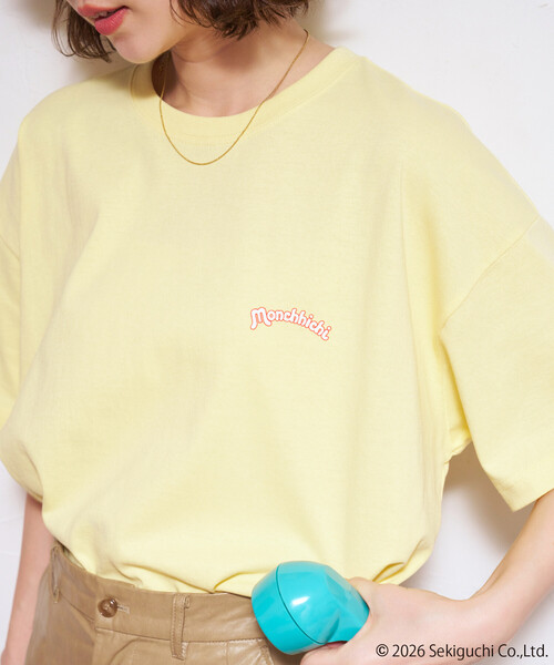 FREAK'S STORE(フリークスストア)の「限定展開 モンチッチ 刺繍×プリント 散らばし Tシャツ(Tシャツ/カットソー・レディース・ブラック/オフホワイト/イエロー・フリ-)」の7枚目の写真