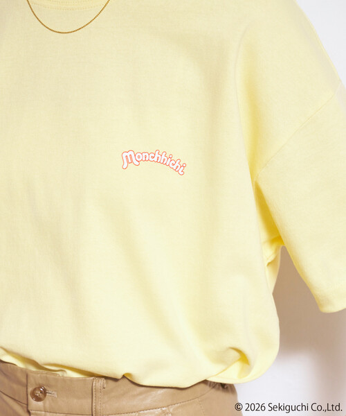 FREAK'S STORE(フリークスストア)の「限定展開 モンチッチ 刺繍×プリント 散らばし Tシャツ(Tシャツ/カットソー・レディース・ブラック/オフホワイト/イエロー・フリ-)」の8枚目の写真