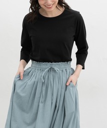 Honeys | 【ＵＶカット】７分袖オーガニックＴ(Tシャツ/カットソー)