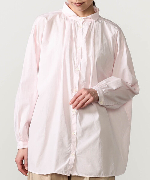 GALLEGO DESPORTES(ギャレゴデスポート)の「GALLEGO DESPORTES | デザインカラー 長袖シャツ WOMEN(シャツ/ブラウス・レディース・ピンク/イエロー・S)」の1枚目の写真