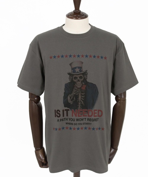 CAMBIO(カンビオ)の「mt10264- プリントT(IS IT NEEDED) Tシャツ(CASD-170)(Tシャツ/カットソー・メンズ・ライトイエロー/ホワイト系その他/スミクロ・XL/L/M/S)」の8枚目の写真