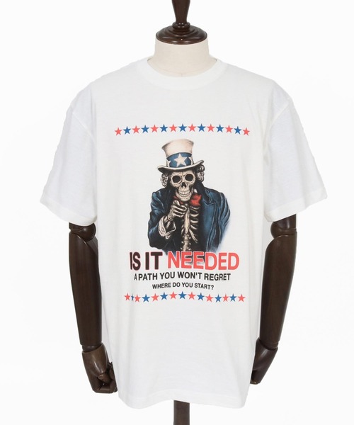CAMBIO(カンビオ)の「mt10264- プリントT(IS IT NEEDED) Tシャツ(CASD-170)(Tシャツ/カットソー・メンズ・ライトイエロー/ホワイト系その他/スミクロ・XL/L/M/S)」の9枚目の写真