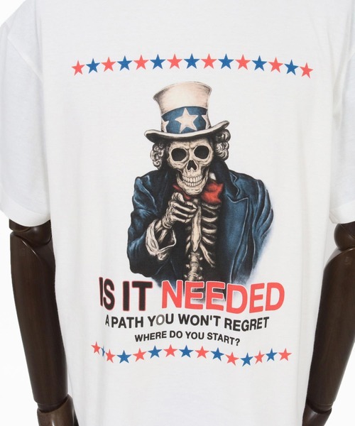CAMBIO(カンビオ)の「mt10264- プリントT(IS IT NEEDED) Tシャツ(CASD-170)(Tシャツ/カットソー・メンズ・ライトイエロー/ホワイト系その他/スミクロ・XL/L/M/S)」の12枚目の写真