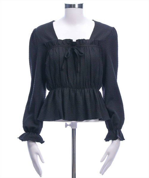 clear（クリア）の「楊柳フロントリボンブラウス[大人 フェミニン ガーリー]≪新作≫（シャツ/ブラウス・レディース・オフホワイト/ブラック/サックスブルー・F）」の21枚目の写真