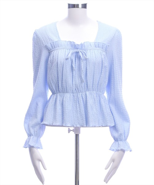 clear（クリア）の「楊柳フロントリボンブラウス[大人 フェミニン ガーリー]≪新作≫（シャツ/ブラウス・レディース・オフホワイト/ブラック/サックスブルー・F）」の20枚目の写真