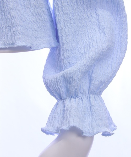 clear（クリア）の「楊柳フロントリボンブラウス[大人 フェミニン ガーリー]≪新作≫（シャツ/ブラウス・レディース・オフホワイト/ブラック/サックスブルー・F）」の19枚目の写真