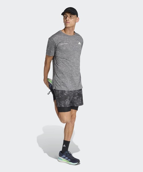 adidas（アディダス）の「オウン ザ ラン スプレーダイ2-in-1ショーツ / ハーフパンツ / アディダス adidas（その他パンツ・メンズ・グレー・XX-SMALL/LARGE/MEDIUM/SMALL）」の3枚目の写真