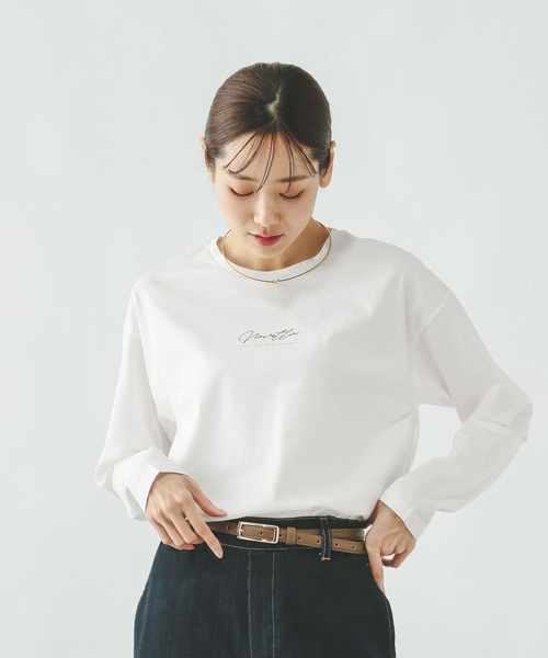 GLOBAL WORK(グローバルワーク)の「リッチクリーンプリントロンT/636710(Tシャツ/カットソー・レディース・ホワイト系その他3/ホワイト系その他2/チャコールグレー/ホワイト・MEDIUM/LARGE/SMALL)」の8枚目の写真