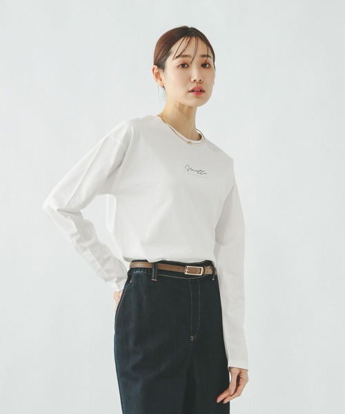 GLOBAL WORK(グローバルワーク)の「リッチクリーンプリントロンT/636710(Tシャツ/カットソー・レディース・ホワイト系その他3/ホワイト系その他2/チャコールグレー/ホワイト・MEDIUM/LARGE/SMALL)」の9枚目の写真