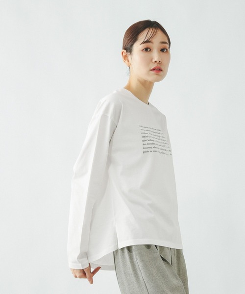 GLOBAL WORK(グローバルワーク)の「リッチクリーンプリントロンT/636710(Tシャツ/カットソー・レディース・ホワイト系その他3/ホワイト系その他2/チャコールグレー/ホワイト・MEDIUM/LARGE/SMALL)」の17枚目の写真