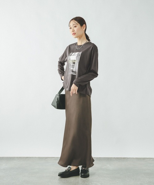 GLOBAL WORK(グローバルワーク)の「リッチクリーンプリントロンT/636710(Tシャツ/カットソー・レディース・ホワイト系その他3/ホワイト系その他2/チャコールグレー/ホワイト・MEDIUM/LARGE/SMALL)」の18枚目の写真