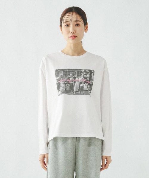 GLOBAL WORK(グローバルワーク)の「リッチクリーンプリントロンT/636710(Tシャツ/カットソー・レディース・ホワイト系その他3/ホワイト系その他2/チャコールグレー/ホワイト・MEDIUM/LARGE/SMALL)」の22枚目の写真