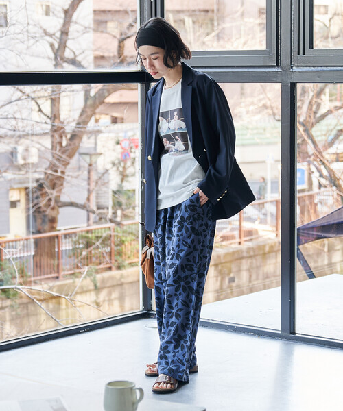 FREAK'S STORE（フリークスストア）の「＜低身長サイズあり＞リネンレーヨン イージーパンツ/コットンイージーパンツ（その他パンツ・レディース・オフホワイト/その他2/その他1/ネイビー/サックスブルー/ブルーグリーン/ブラック/レッド/ブラウン/ブルー・X-SMALL/ﾌﾘ-）」の20枚目の写真