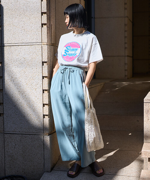 FREAK'S STORE（フリークスストア）の「＜低身長サイズあり＞リネンレーヨン イージーパンツ/コットンイージーパンツ（その他パンツ・レディース・オフホワイト/その他2/その他1/ネイビー/サックスブルー/ブルーグリーン/ブラック/レッド/ブラウン/ブルー・X-SMALL/ﾌﾘ-）」の17枚目の写真
