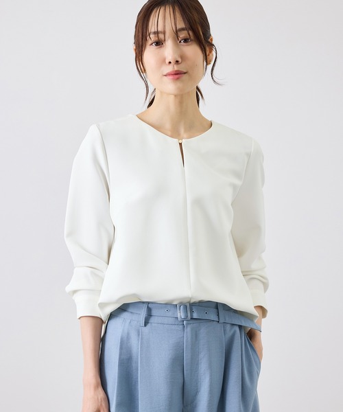 ROPE' PICNIC(ロペピクニック)の「360°ウルトラストレッチ フロントホックブラウス/2WAY(シャツ/ブラウス・レディース・イエロー系その他3/ブラック/ホワイト/ネイビー・40/38)」の22枚目の写真