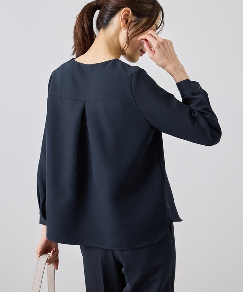 ROPE' PICNIC(ロペピクニック)の「360°ウルトラストレッチ フロントホックブラウス/2WAY(シャツ/ブラウス・レディース・イエロー系その他3/ブラック/ホワイト/ネイビー・40/38)」の7枚目の写真