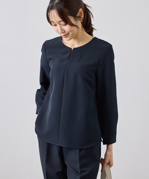 ROPE' PICNIC(ロペピクニック)の「360°ウルトラストレッチ フロントホックブラウス/2WAY(シャツ/ブラウス・レディース・イエロー系その他3/ブラック/ホワイト/ネイビー・40/38)」の18枚目の写真