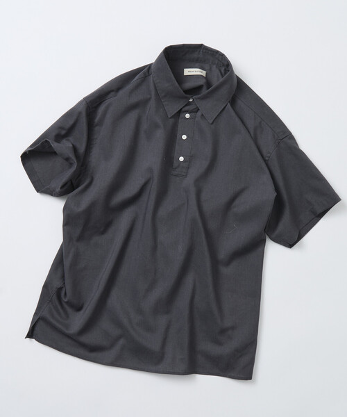 FREAK'S STORE（フリークスストア）の「限定展開 Relax Fit リラックスフィット リネンミックス ポロカラー シャツ（ポロシャツ・メンズ・ベージュ/チャコールグレー/ブラック・SMALL/MEDIUM/LARGE）」の6枚目の写真