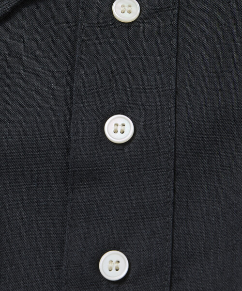 FREAK'S STORE（フリークスストア）の「限定展開 Relax Fit リラックスフィット リネンミックス ポロカラー シャツ（ポロシャツ・メンズ・ベージュ/チャコールグレー/ブラック・SMALL/MEDIUM/LARGE）」の12枚目の写真