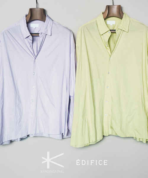 KANEMASA PHIL.(カネマサフィル)の「Kanemasa Phil. (カネマサ フィル) 別注 46ゲージ Artisan L/S Shirts(シャツ/ブラウス・メンズ・アーミー/ラベンダー・LARGE/MEDIUM)」の3枚目の写真