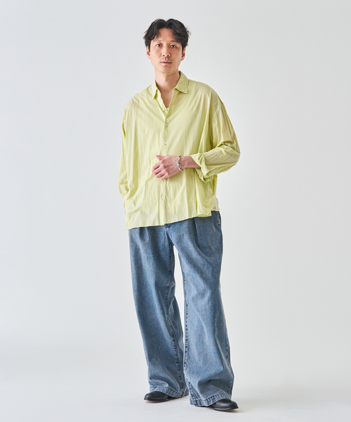 KANEMASA PHIL.(カネマサフィル)の「Kanemasa Phil. (カネマサ フィル) 別注 46ゲージ Artisan L/S Shirts(シャツ/ブラウス・メンズ・アーミー/ラベンダー・LARGE/MEDIUM)」の5枚目の写真