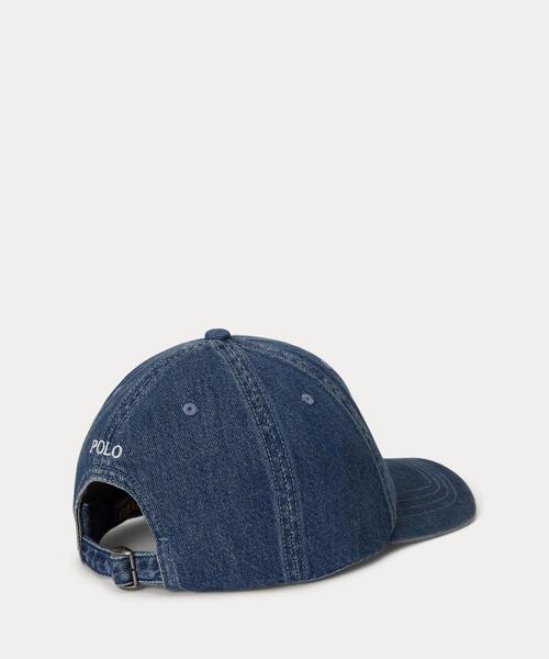 POLO RALPH LAUREN CHILDRENSWEAR(ポロ ラルフ ローレン チルドレンズウェア)の「Polo ベア インディゴ デニム ボール キャップ(キャップ・キッズ・ブルー・ONE)」の4枚目の写真