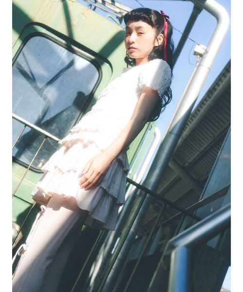 merry jenny（メリージェニー）の「リボンフレアリブパンツ（その他パンツ・レディース・ピンク/グレー/ブラック・FREE）」の5枚目の写真