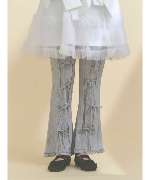 merry jenny（メリージェニー）の「リボンフレアリブパンツ（その他パンツ・レディース・ピンク/グレー/ブラック・FREE）」の8枚目の写真