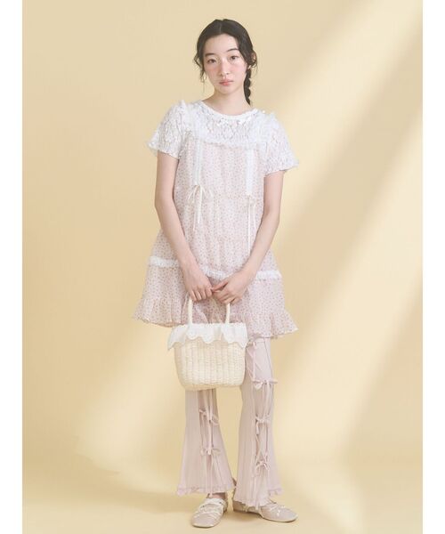 merry jenny（メリージェニー）の「リボンフレアリブパンツ（その他パンツ・レディース・ピンク/グレー/ブラック・FREE）」の12枚目の写真