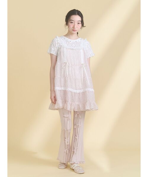 merry jenny（メリージェニー）の「リボンフレアリブパンツ（その他パンツ・レディース・ピンク/グレー/ブラック・FREE）」の13枚目の写真