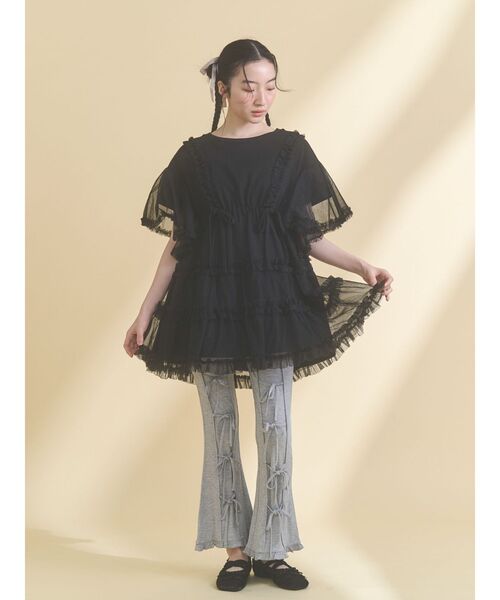 merry jenny（メリージェニー）の「リボンフレアリブパンツ（その他パンツ・レディース・ピンク/グレー/ブラック・FREE）」の17枚目の写真