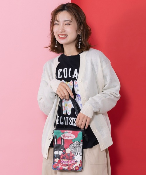 ScoLar(スカラー)の「661434:スカラーちゃんラビルパンケーキ柄ミニショルダー(ショルダーバッグ・レディース・ブラック/ブラウン/ベージュ・FREE)」の5枚目の写真