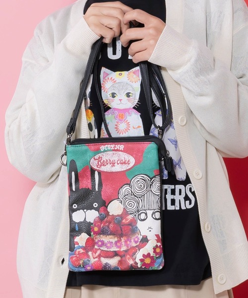 ScoLar(スカラー)の「661434:スカラーちゃんラビルパンケーキ柄ミニショルダー(ショルダーバッグ・レディース・ブラック/ブラウン/ベージュ・FREE)」の6枚目の写真