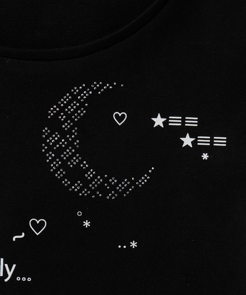 rumnel:(ルムネル)の「ラインストーンアート半袖チビTシャツ / rhinestone art cropped T-shirt(Tシャツ/カットソー・レディース・ブラック/ホワイト・FREE)」の9枚目の写真