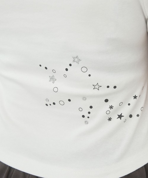rumnel:(ルムネル)の「ラインストーンアート半袖チビTシャツ / rhinestone art cropped T-shirt(Tシャツ/カットソー・レディース・ブラック/ホワイト・FREE)」の21枚目の写真