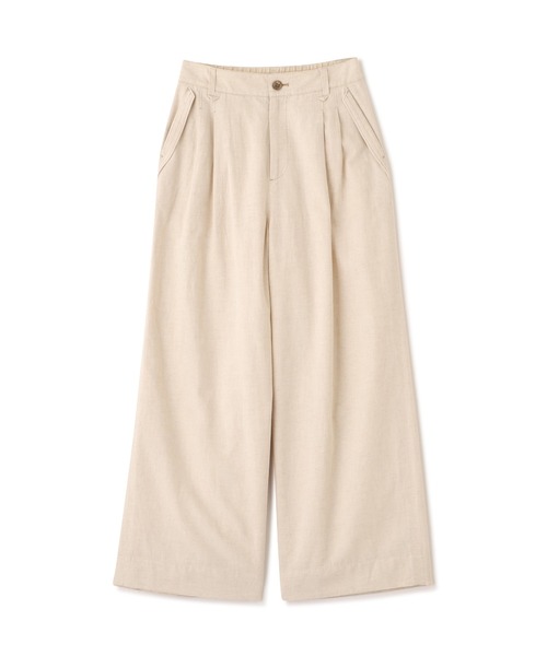 human woman（ヒューマンウーマン）の「◆綿麻ライトオンスデニムワイドパンツ（デニムパンツ・レディース・ホワイト系その他/ネイビー/ブルー・LARGE/SMALL/MEDIUM）」の8枚目の写真