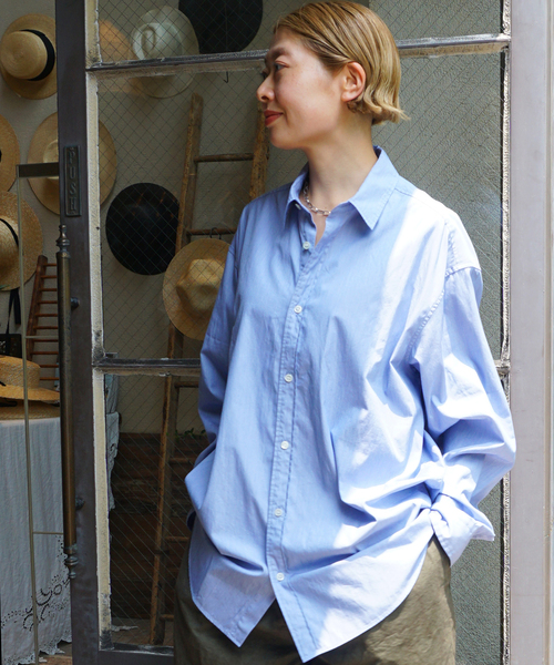 JOURNAL STANDARD LUXE(ジャーナルスタンダード ラックス)の「ハイカウントタイプライターPlainシャツ(シャツ/ブラウス・レディース・ホワイト系その他/ブルー系その他・FREE)」の20枚目の写真