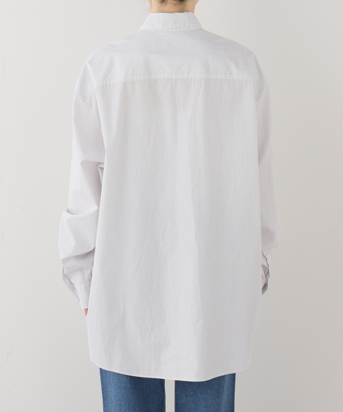 JOURNAL STANDARD LUXE(ジャーナルスタンダード ラックス)の「ハイカウントタイプライターPlainシャツ(シャツ/ブラウス・レディース・ホワイト系その他/ブルー系その他・FREE)」の8枚目の写真