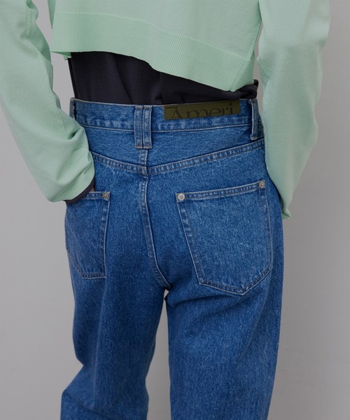 Ameri（アメリ）の「JAPAN MADE STRAIGHT DENIM PANTS（デニムパンツ・レディース・ブルー/インディゴブルー・24inch/23inch/26inch/25inch）」の6枚目の写真