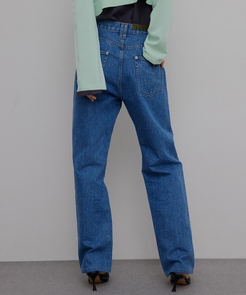 Ameri（アメリ）の「JAPAN MADE STRAIGHT DENIM PANTS（デニムパンツ・レディース・ブルー/インディゴブルー・24inch/23inch/26inch/25inch）」の7枚目の写真